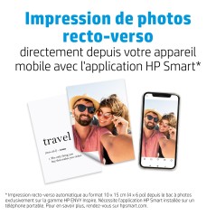 HP Papier photo mat, 180 g/m2, 10 x 15 cm (101 x 152 mm), 25 feuilles