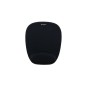 Kensington Tapis de souris noir en mousse, repose-poignets intégré