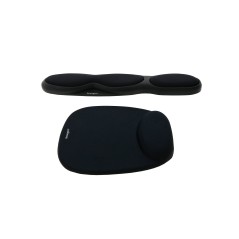 Kensington Tapis de souris noir en mousse, repose-poignets intégré