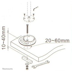 Neomounts FPMA-D9GROMMET Support de bureau à œillet