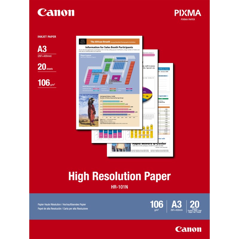 Canon Papier haute résolution A3 HR-101N - 20 feuilles Canon Papier haute résolution A3 HR-101N - 20 feuilles