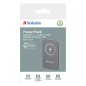 Verbatim Charge 'n' Go Lithium Polymère (LiPo) 5000 mAh Recharge sans fil Gris