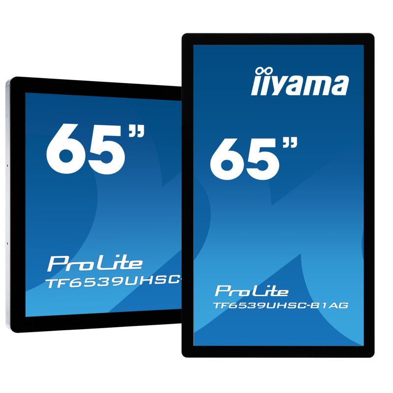 iiyama TF6539UHSC-B1AG Écran d'affichage dynamique Écran plat interactif 165,1 cm (65") LCD 500 cd/m² 4K Ultra HD Noir Écran iiyama TF6539UHSC-B1AG Écran d'affichage dynamique Écran plat interactif 165,1 cm (65") LCD 500 cd/m² 4K Ultra HD Noir Écran