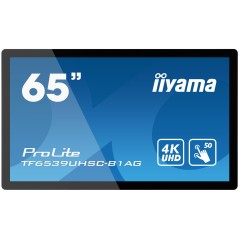 iiyama TF6539UHSC-B1AG Écran d'affichage dynamique Écran plat interactif 165,1 cm (65") LCD 500 cd/m² 4K Ultra HD Noir Écran