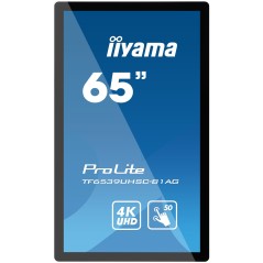 iiyama TF6539UHSC-B1AG Écran d'affichage dynamique Écran plat interactif 165,1 cm (65") LCD 500 cd m² 4K Ultra HD Noir Écran