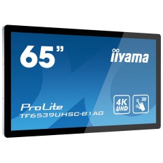 iiyama TF6539UHSC-B1AG Écran d'affichage dynamique Écran plat interactif 165,1 cm (65") LCD 500 cd m² 4K Ultra HD Noir Écran