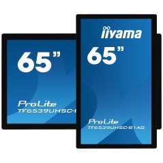 iiyama TF6539UHSC-B1AG Écran d'affichage dynamique Écran plat interactif 165,1 cm (65") LCD 500 cd m² 4K Ultra HD Noir Écran