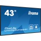 iiyama LH4365UHSB-B1 Écran d'affichage dynamique En forme de kiosk 108 cm (42.5") LED Wifi 800 cd/m² 4K Ultra HD Noir Intégré