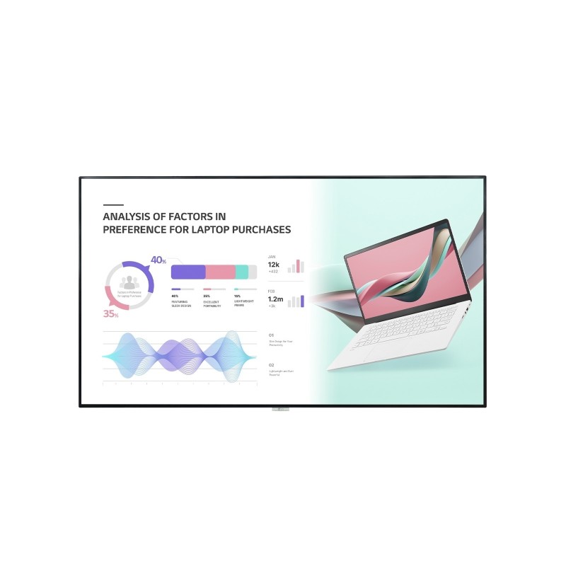 LG 98UH5J-H Écran d'affichage dynamique Écran plat de signalisation numérique 2,49 m (98") LCD Wifi 500 cd/m² 4K Ultra HD Noir