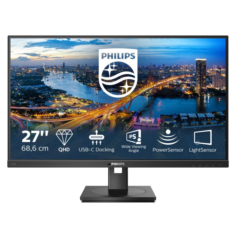 Philips 276B1/00 écran plat de PC 68,6 cm (27") 2560 x 1440 pixels Full HD LED Noir Philips 276B1/00 écran plat de PC 68,6 cm (27") 2560 x 1440 pixels Full HD LED Noir