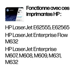 HP Cartouche de toner noir authentique 37A LaserJet