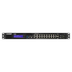 QNAP QGD-1602-C3758-16G commutateur réseau Géré L2 2.5G Ethernet (100 1000 2500) Noir, Gris