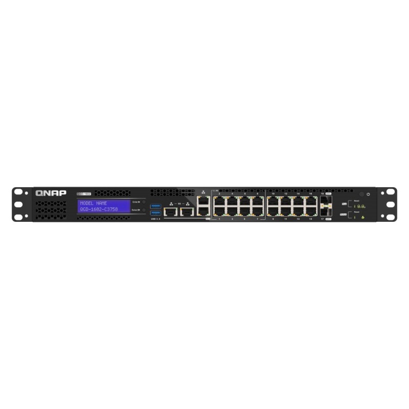 QNAP QGD-1602-C3758-16G commutateur réseau Géré L2 2.5G Ethernet (100/1000/2500) Noir, Gris QNAP QGD-1602-C3758-16G commutateur réseau Géré L2 2.5G Ethernet (100/1000/2500) Noir, Gris