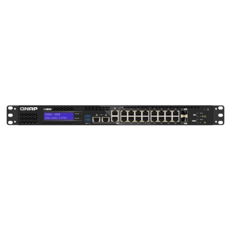 QNAP QGD-1602-C3758-16G commutateur réseau Géré L2 2.5G Ethernet (100 1000 2500) Noir, Gris