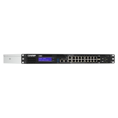 QNAP QGD-1602-C3758-16G commutateur réseau Géré L2 2.5G Ethernet (100/1000/2500) Noir, Gris