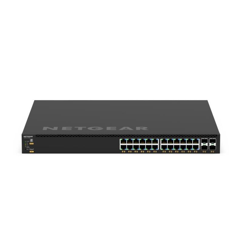 NETGEAR GSM4328 Géré L3 Gigabit Ethernet (10/100/1000) Connexion Ethernet, supportant l'alimentation via ce port (PoE) 1U Noir