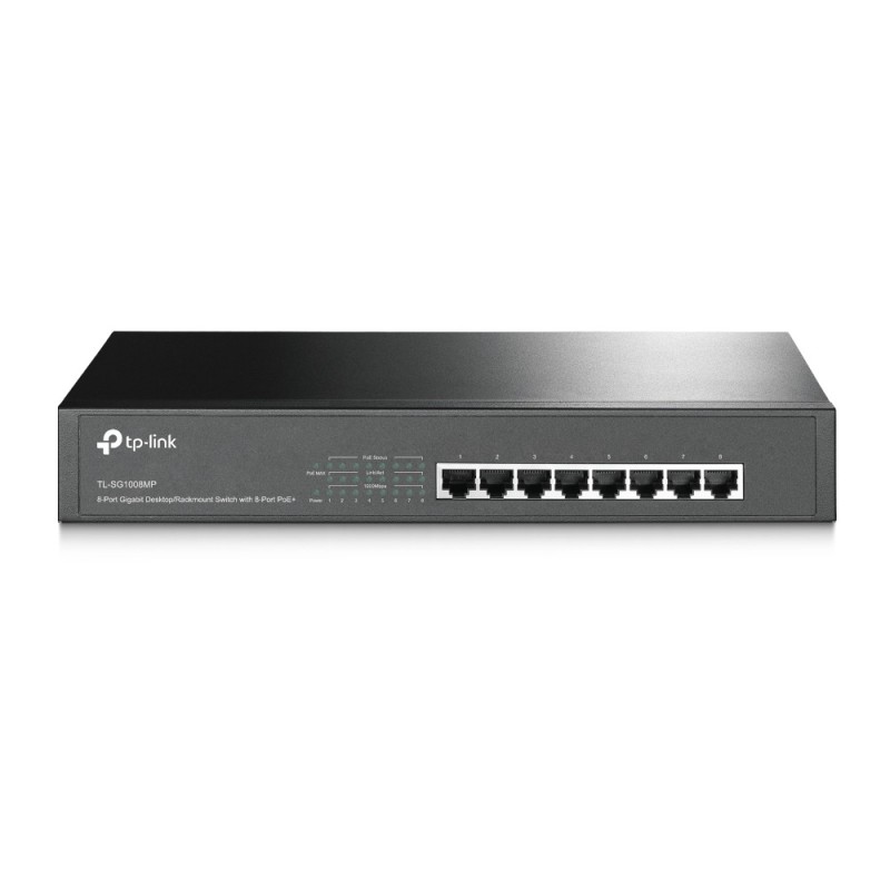 TP-Link TL-SG1008MP commutateur réseau Non-géré Gigabit Ethernet (10/100/1000) Connexion Ethernet, supportant l'alimentation TP-Link TL-SG1008MP commutateur réseau Non-géré Gigabit Ethernet (10/100/1000) Connexion Ethernet, supportant l'alimentation