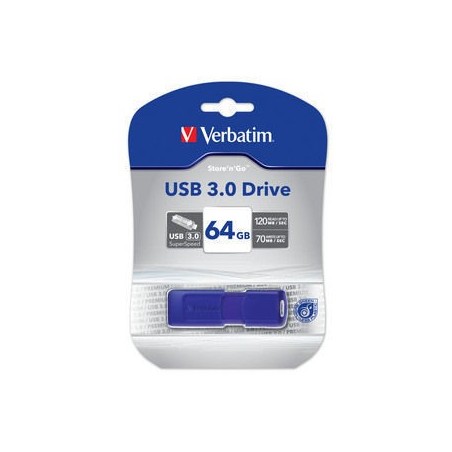 Verbatim 43897 lecteur USB flash 64 Go USB Type-A 3.2 Gen 1 (3.1 Gen 1) Bleu