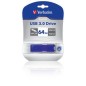 Verbatim 43897 lecteur USB flash 64 Go USB Type-A 3.2 Gen 1 (3.1 Gen 1) Bleu