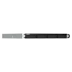 QNAP TS-464U-RP NAS Rack (1 U) Intel® Celeron® N5095 8 Go DDR4 0 To QNAP Turbo System Aluminium, Noir