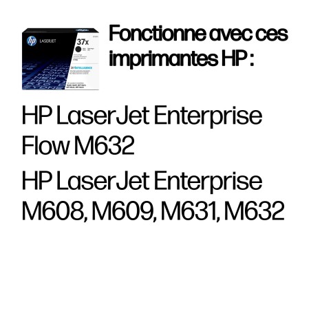 HP Cartouche de toner noir authentique 37X LaserJet grande capacité
