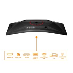 AOC G4 34'' CU34G4CA écran plat de PC 86,4 cm (34") 3440 x 1440 pixels Noir, Rouge
