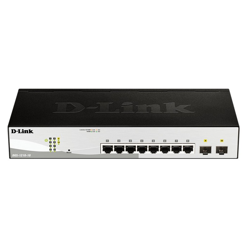 D-Link DGS-1210-10 commutateur réseau Géré L2 Gigabit Ethernet (10/100/1000) 1U Noir, Gris