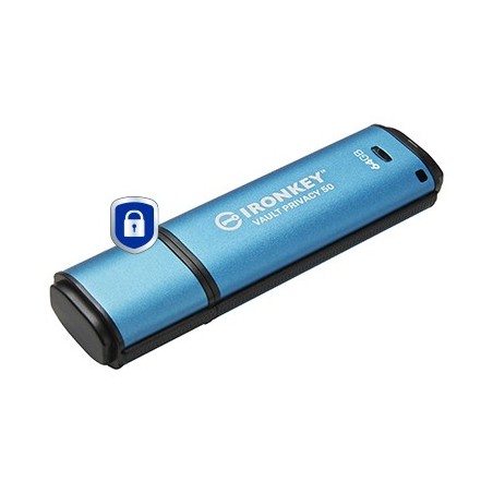 Kingston Technology IronKey 64Go Vault Privacy 50 chiffrée AES-256, FIPS 197