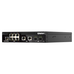 QNAP QSW-M2106R-2S2T commutateur réseau Géré L2 10G Ethernet (100 1000 10000) 1U Noir