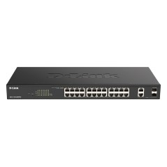 D-Link DGS-1100-26MPV2 B Géré L2 Gigabit Ethernet (10 100 1000) Connexion Ethernet, supportant l'alimentation via ce port (PoE)