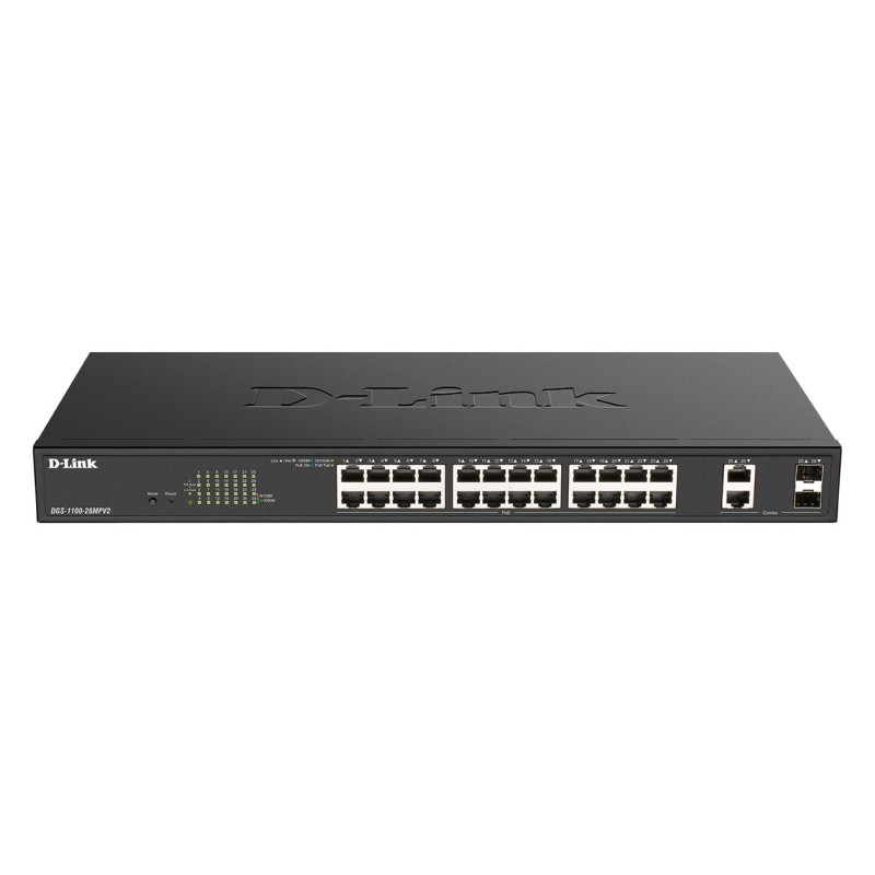 D-Link DGS-1100-26MPV2/B Géré L2 Gigabit Ethernet (10/100/1000) Connexion Ethernet, supportant l'alimentation via ce port (PoE) D-Link DGS-1100-26MPV2/B Géré L2 Gigabit Ethernet (10/100/1000) Connexion Ethernet, supportant l'alimentation via ce port (PoE)
