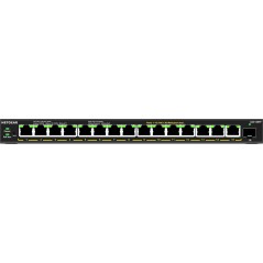 NETGEAR GS316EPP Géré Gigabit Ethernet (10 100 1000) Connexion Ethernet, supportant l'alimentation via ce port (PoE) Noir