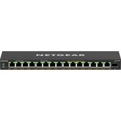 NETGEAR GS316EPP Géré Gigabit Ethernet (10 100 1000) Connexion Ethernet, supportant l'alimentation via ce port (PoE) Noir