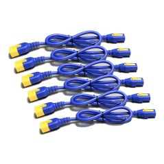 APC Power Cord Kit (6 ea), Locking, C13 to C14, 1.8m, Blue