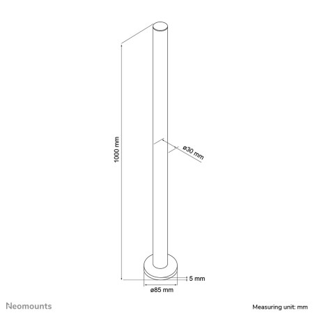 Neomounts FPMA-D9POLE Extension pour support d'écran à fixer - h100 cm