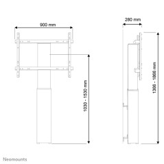 Neomounts PLASMA-W2250BLACK Socle pour écran 42-100" - mural - motorisé