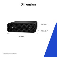 HP Z2 G1i Intel Core Ultra 7 265 16 Go DDR5-SDRAM 1 To SSD NVIDIA RTX A1000 Windows 11 Pro Mini PC Station de travail AI