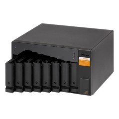 QNAP TL-D800S Boîtier de disques de stockage Boîtier disque dur SSD Noir, Gris 2.5 3.5"