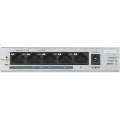 Zyxel GS1005HP Non-géré Gigabit Ethernet (10/100/1000) Connexion Ethernet, supportant l'alimentation via ce port (PoE) Argent