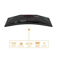 AOC G4 CU34G4Z écran plat de PC 86,4 cm (34") 3440 x 1440 pixels Wide Quad HD LED Noir, Rouge