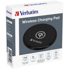 Verbatim 49550 chargeur d'appareils mobiles Téléphone portable Noir USB Recharge sans fil Charge rapide Intérieure