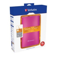 Verbatim Store 'n' Go USB 3.0 Portable Hard Drive 1TB Hot Pink disque dur externe 1 To 5400 tr min 2.5" Micro-USB B 3.2 Gen 1