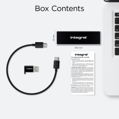 Integral INSSD4TPORT3.2SLIMX lecteur à circuits intégrés externe 4 To 3.2 Gen 2 (3.1 Gen 2)