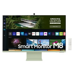 Samsung S32BM80GUU écran plat de PC 81,3 cm (32") 3840 x 2160 pixels 4K Ultra HD Vert, Blanc