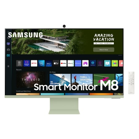 Samsung S32BM80GUU écran plat de PC 81,3 cm (32") 3840 x 2160 pixels 4K Ultra HD Vert, Blanc