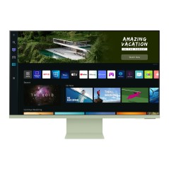Samsung S32BM80GUU écran plat de PC 81,3 cm (32") 3840 x 2160 pixels 4K Ultra HD Vert, Blanc