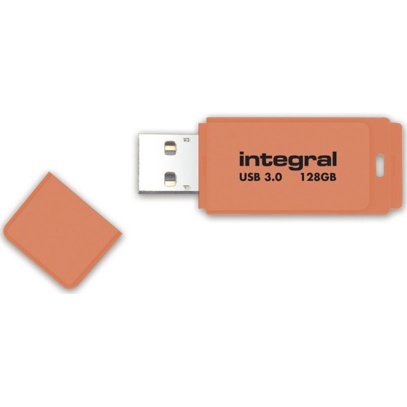 Integral INFD128GBNEONOR3.0 lecteur USB flash 128 Go USB Type-A 3.2 Gen 1 (3.1 Gen 1) Orange Integral INFD128GBNEONOR3.0 lecteur USB flash 128 Go USB Type-A 3.2 Gen 1 (3.1 Gen 1) Orange