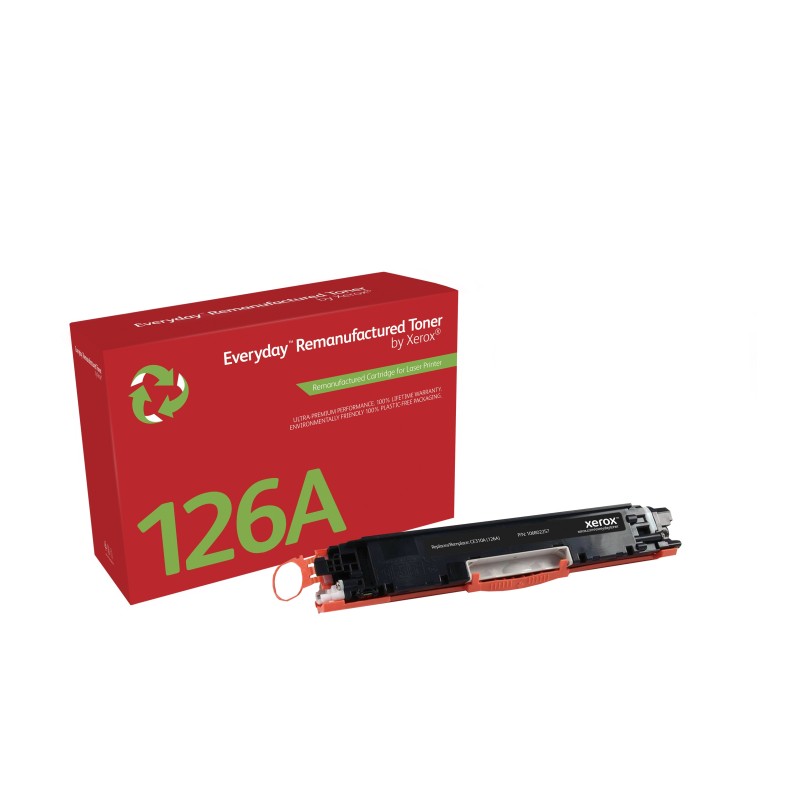 Toner remanufacturé Noir Everyday™ de Xerox compatible avec HP 126A (CE310A), Capacité standard Toner remanufacturé Noir Everyday™ de Xerox compatible avec HP 126A (CE310A), Capacité standard