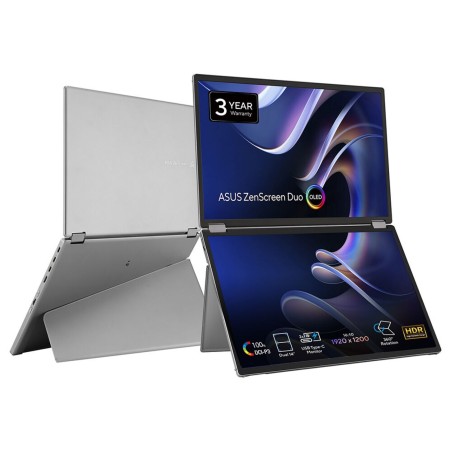 ASUS ZenScreen Duo OLED MQ149CD écran plat de PC 35,6 cm (14") 1920 x 1200 pixels WUXGA Argent