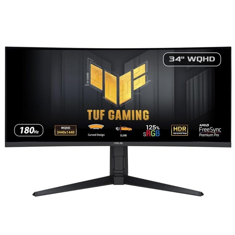 ASUS TUF Gaming VG34VQL3A écran plat de PC 86,4 cm (34") 3440 x 1440 pixels UltraWide Quad HD LCD Noir ASUS TUF Gaming VG34VQL3A écran plat de PC 86,4 cm (34") 3440 x 1440 pixels UltraWide Quad HD LCD Noir
